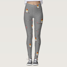 robin - en sneeuwpatroon leggings