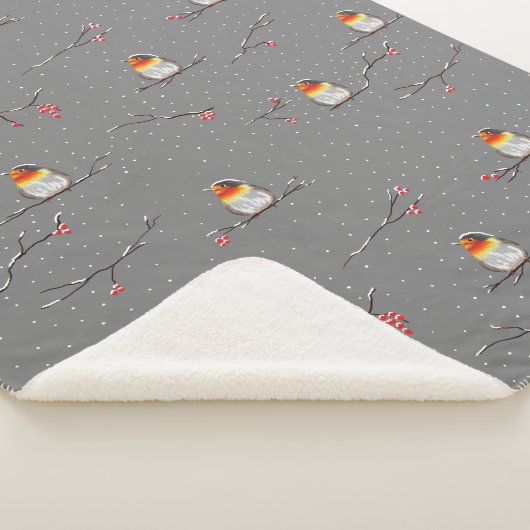 robin - en sneeuwpatroon sherpa deken (3/4)