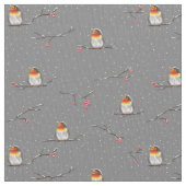 robin - en sneeuwpatroon stof (Close Up)