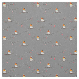 robin - en sneeuwpatroon stof