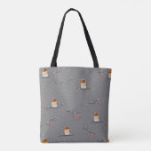 robin - en sneeuwpatroon tote bag (Achterkant)