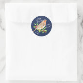 Robin- Fijne Kerst Ronde Sticker (Tas)