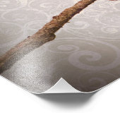 Robin Foto met Damask Swirl Design Afdruk (Hoek)