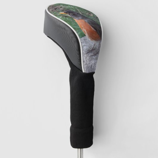 Robin Foto - Persoonlijke naam Golfheadcover (Schuin)