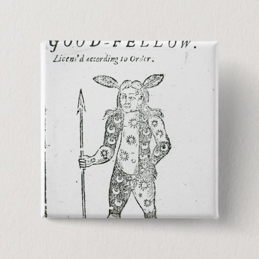 Robin Goodfellow Vierkante Button 5,1 Cm (Voorkant)