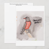 Robin Greeting Card Kaart (Voorkant / Achterkant)