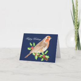 Robin Happy Holidays Christmas Card Bedankkaart