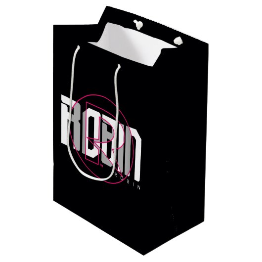 Robin Hi-Tech Naam Grafisch Medium Cadeauzakje (Voorkant Gekanteld)
