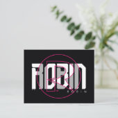 Robin Hi-Tech Naam Graphic Briefkaart (Staand voorkant)