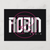 Robin Hi-Tech Naam Graphic Briefkaart (Voorkant)