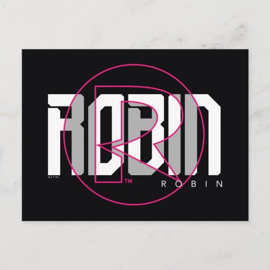 Robin Hi-Tech Naam Graphic Briefkaart (Voorkant)