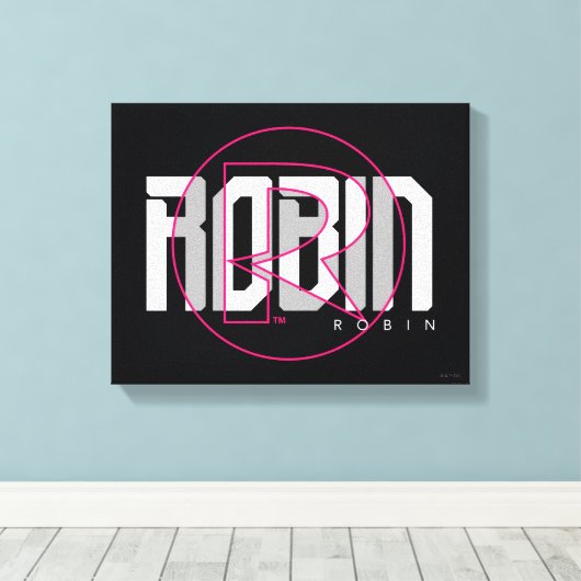 Robin Hi-Tech Naam Graphic Canvas Afdruk (Insitu (Houten vloer))
