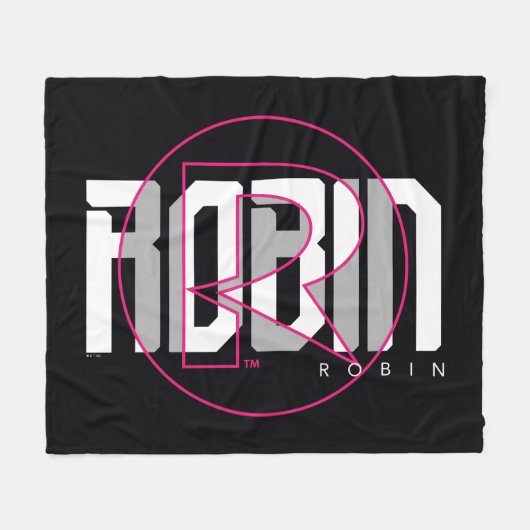 Robin Hi-Tech Naam Graphic Fleece Deken (Voorkant (Horizontaal))