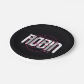 Robin Hi-Tech Naam Graphic Papieren Bordje (Gekanteld)