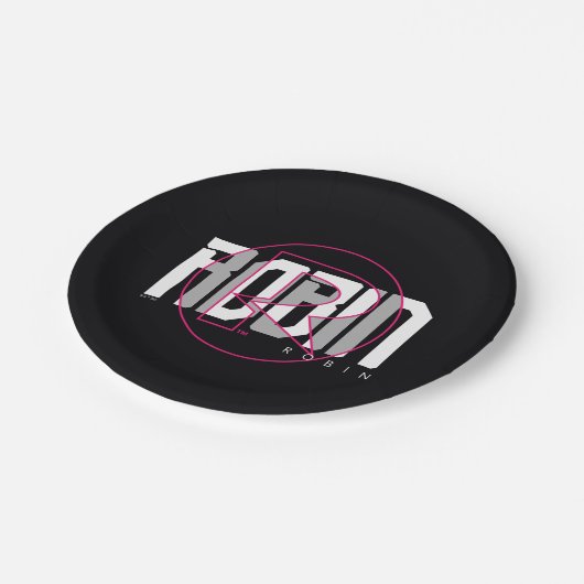 Robin Hi-Tech Naam Graphic Papieren Bordje (Gekanteld)