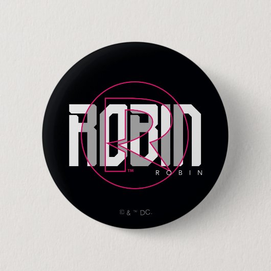Robin Hi-Tech Naam Graphic Ronde Button 5,7 Cm (Voorkant)