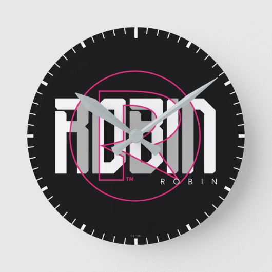 Robin Hi-Tech Naam Graphic Ronde Klok (Voorkant)