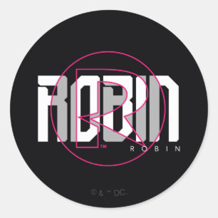 Robin Hi-Tech Naam Graphic Ronde Sticker