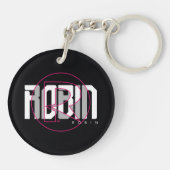 Robin Hi-Tech Naam Graphic Sleutelhanger (Achterkant)
