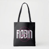 Robin Hi-Tech Naam Graphic Tote Bag (Voorkant)