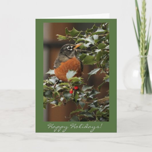 Robin Holiday Card Feestdagen Kaart (Voorkant)