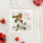 Robin, Holly, sneeuwvlok Servet (Insitu)