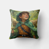 Robin Hood afgebeeld als een kind Kussen (Achterkant)