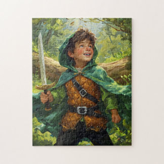 Robin Hood afgebeeld als een kind Legpuzzel