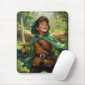 Robin Hood afgebeeld als een kind Muismat (Met muis)