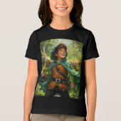 Robin Hood afgebeeld als een kind Tri-Blend Shirt (Voorkant)