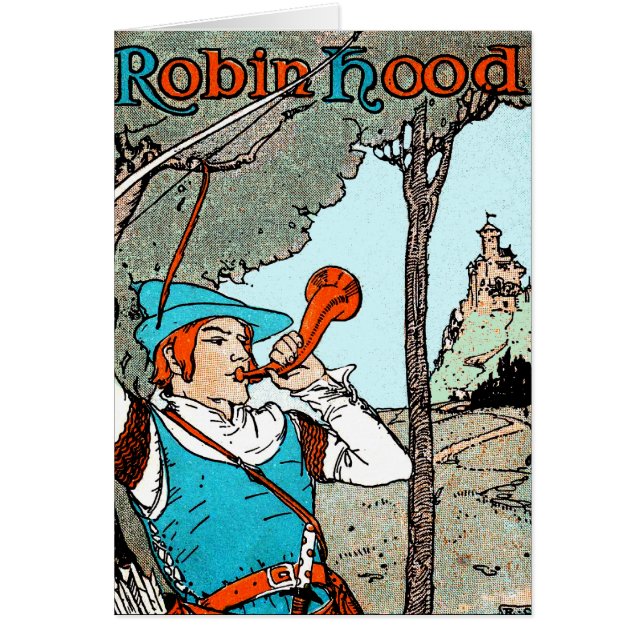 Robin Hood Antiek Illustration Merry Mannen (Voorkant)