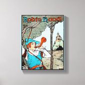 Robin Hood Antiek Illustration Merry Mannen Canvas Afdruk (Voorkant)