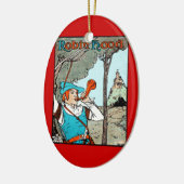 Robin Hood Antiek Illustration Merry Mannen Keramisch Ornament (Links)