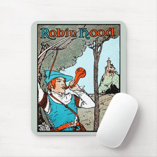 Robin Hood Antiek Illustration Merry Mannen Muismat (Met muis)