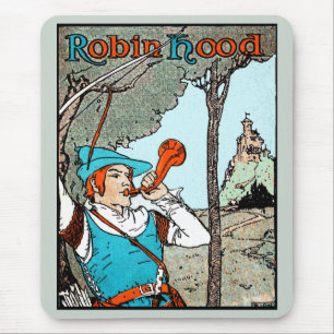 Robin Hood Antiek Illustration Merry Mannen Muismat