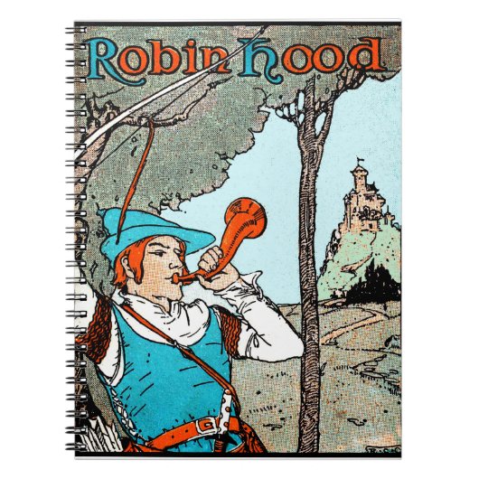 Robin Hood Antiek Illustration Merry Mannen Notitieboek (Voorkant)