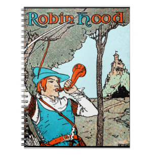 Robin Hood Antieke Illustratie Vrolijke Mannen Notitieboek