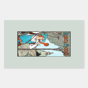 Robin Hood Antieke Illustratie Vrolijke Mannen Rechthoekige Sticker