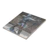 Robin Hood-beeld van de foto van Nottingham Castle Tegeltje (Zijkant)