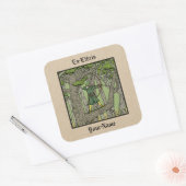 Robin Hood Bookplate Vierkante Sticker (Envelop)