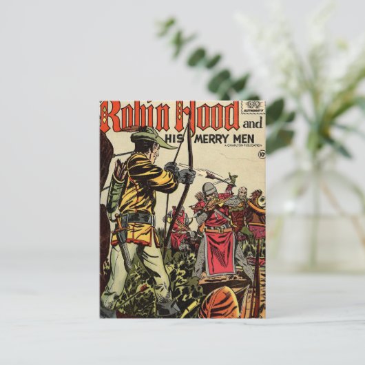 Robin Hood Comic Book Briefkaart (Staand voorkant)