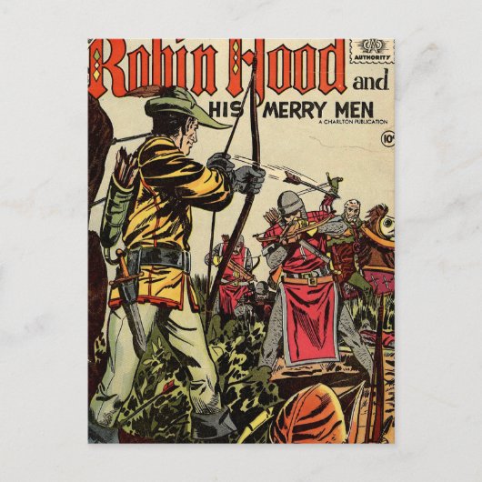 Robin Hood Comic Book Briefkaart (Voorkant)