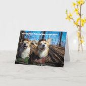 Robin Hood Corgi Friends Kaart (Gele Bloem)