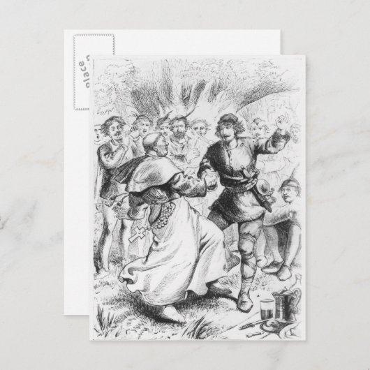 Robin Hood en de bisschop Briefkaart (Voorkant / Achterkant)