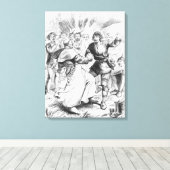 Robin Hood en de bisschop Canvas Afdruk (Insitu (Houten vloer))