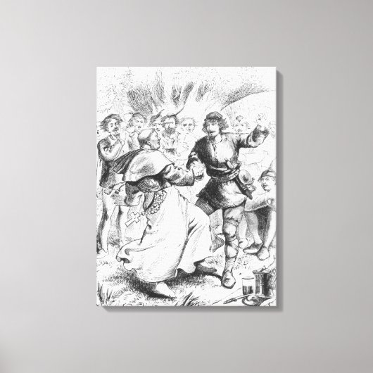 Robin Hood en de bisschop Canvas Afdruk (Voorkant)
