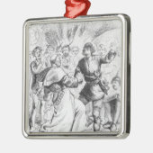 Robin Hood en de bisschop Metalen Ornament (Links)