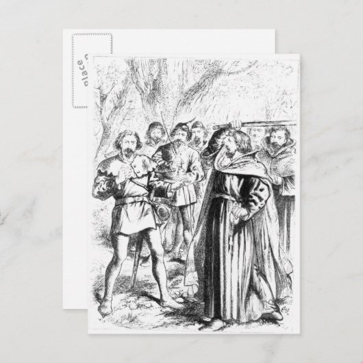 Robin Hood en King Richard I Briefkaart (Voorkant / Achterkant)