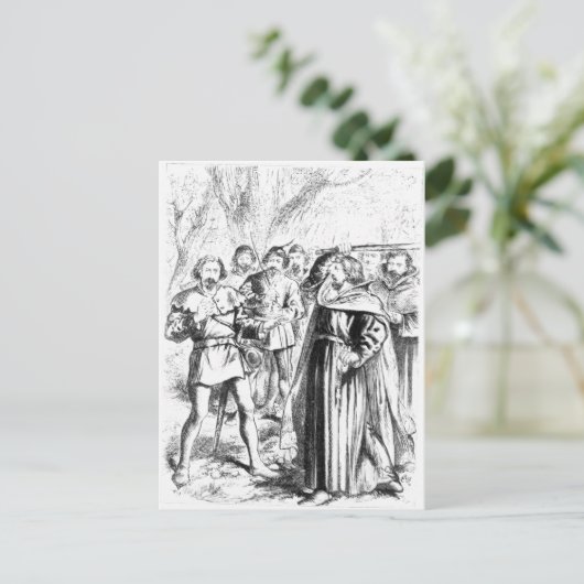 Robin Hood en King Richard I Briefkaart (Staand voorkant)