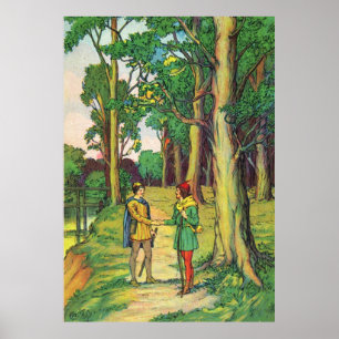 Robin Hood en Kleine Jan Poster